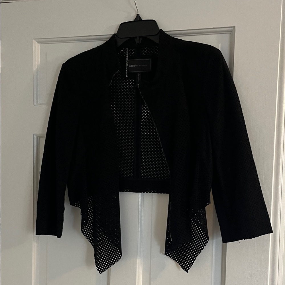 BCBG Max Azria Medium Jacket Black Open Front Jacket
